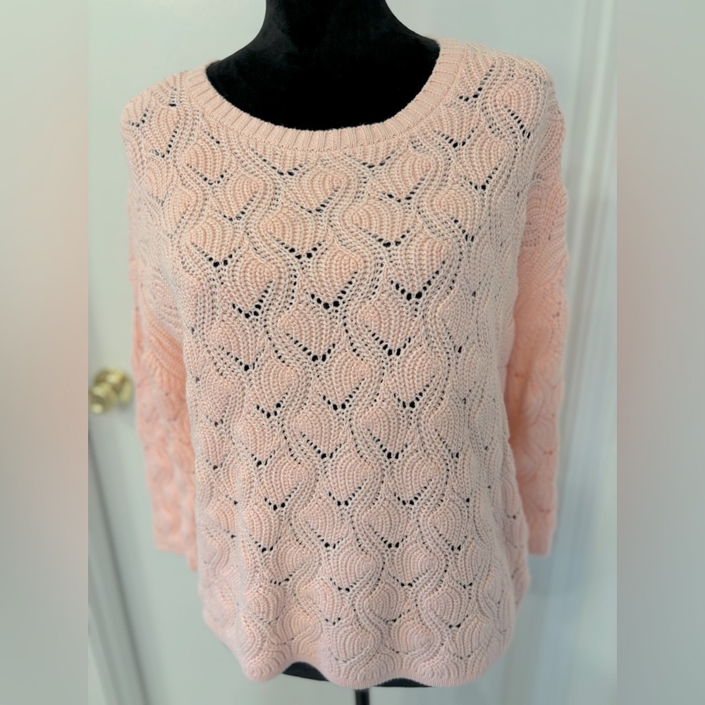 Loft 100% cotton sweater - med - 3/4 lengthh sleeve